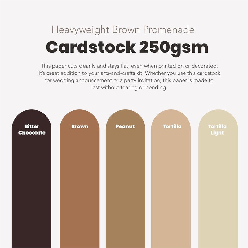BearBoss Brown Cardstock Paper 8.5x11 50 Sheets, Heavyweight 92lb Cover for Crafts DIY Cards Making - Image 3